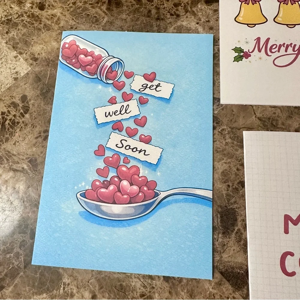Handmade Greeting Cards Set Of 7 NEW